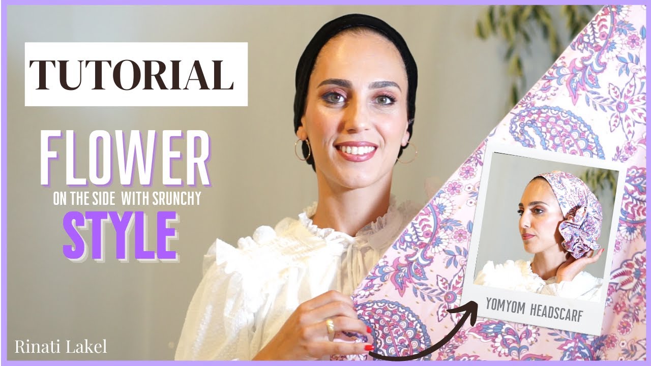 מדריך לקשירת מטפחת יום יום- פרח בצד | FLOWER on the side Headscarf Tutorial