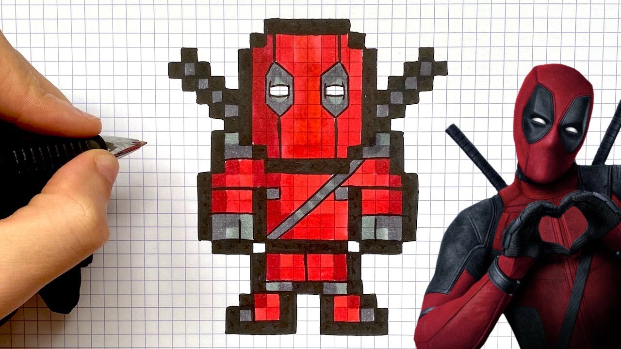 TUTO DESSIN PIXEL ART DEADPOOL SKIN !