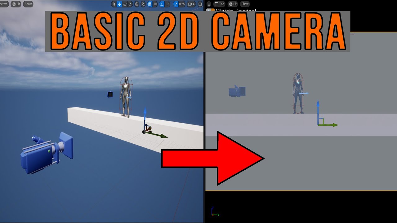 How to Create a 2D CAMERA in Unreal Engine 5 | Unreal Engine 5 Tutorial