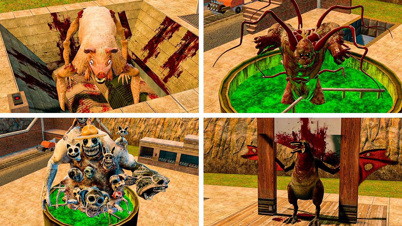NEW ALL ZOOCHOSIS MONSTERS AND ALL NATURAL ANIMALS FAMILY TORTURE!! (Garry's Mod)