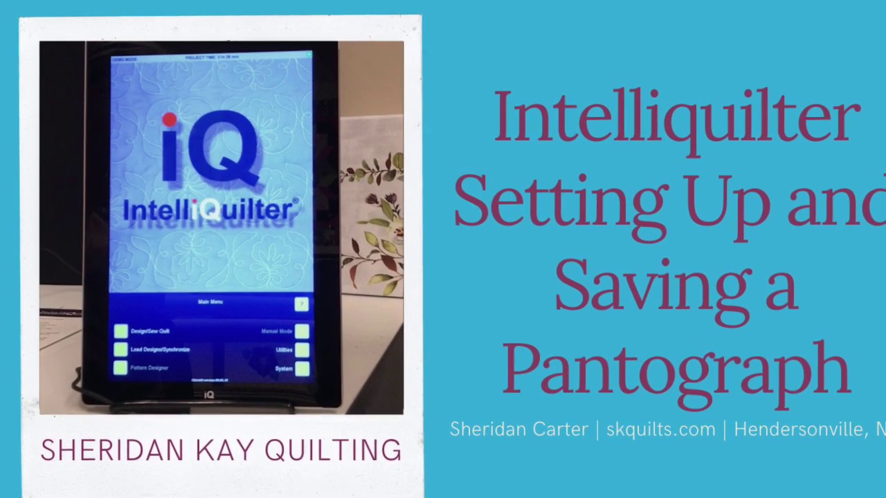 Tutorial for Setting up and Saving a Pantograph or E-2-E