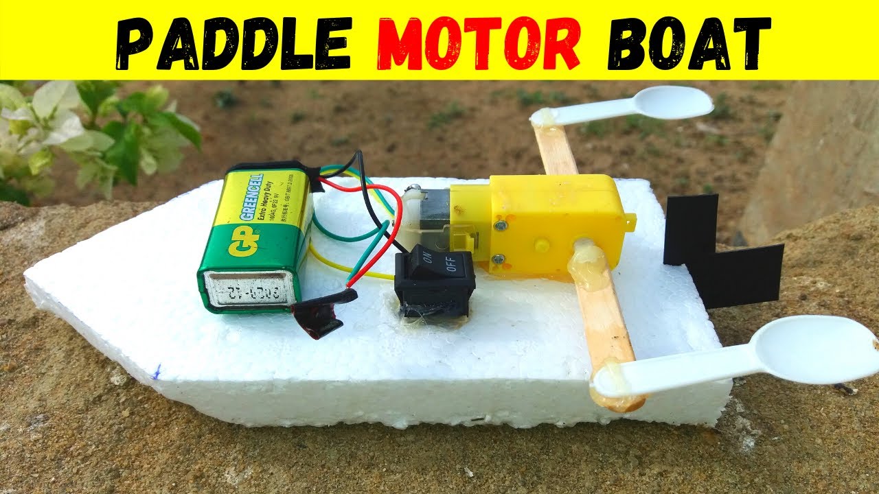 How to make a Boat at home | Simple Electric Paddle Boat | easy motor boat
