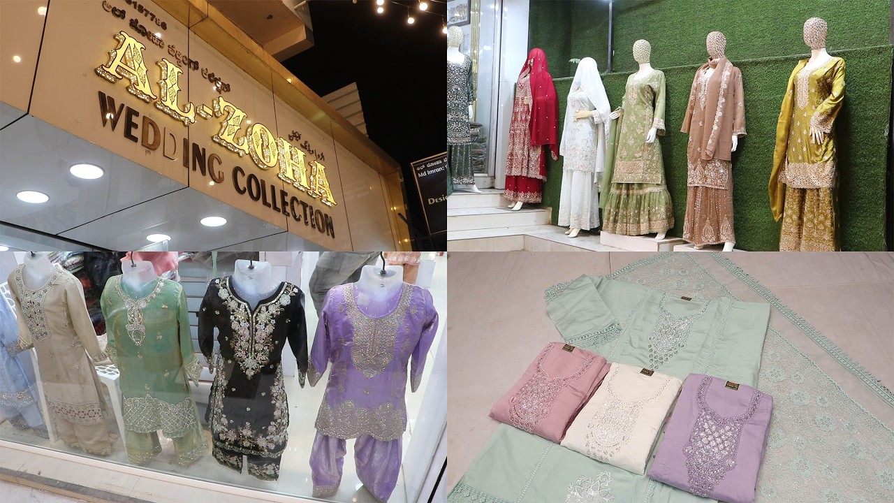 BEST WEDDING SHOPPING IN GULBARGA | KOREAN DRESSES, SHARARA, KIDS WEAR | AL ZOHA WEDDING COLLECTION