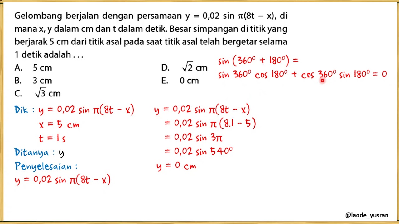 Contoh Soal : Gelombang Berjalan | Kelas 11