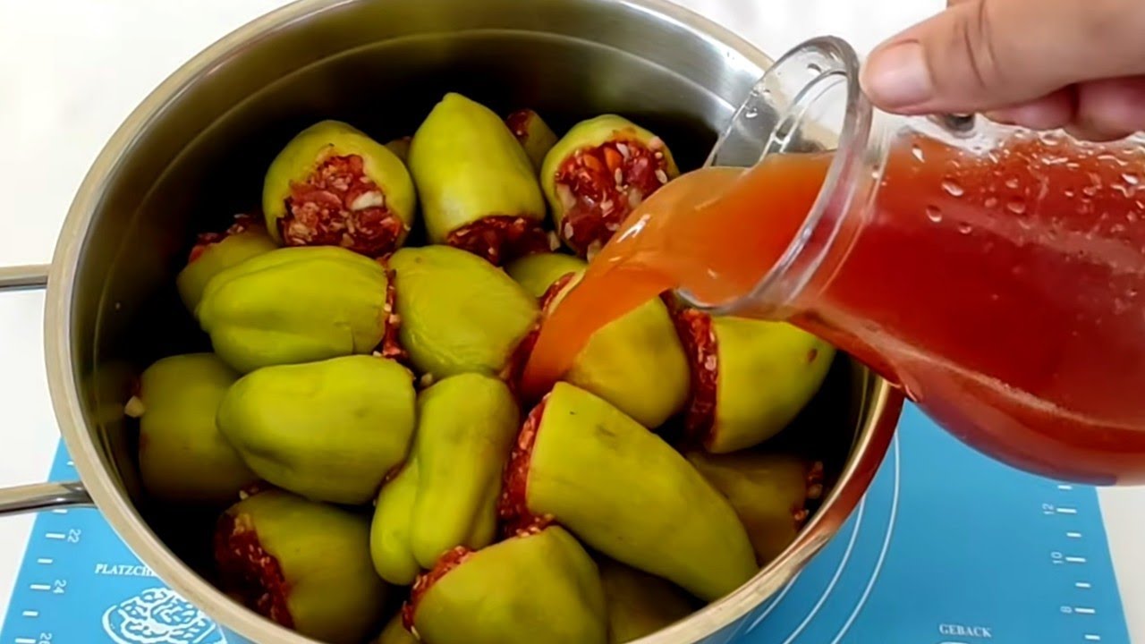 PUNJENE PAPRIKE sa mesom i rižom - Pravi ljetni recept / Najlakše skuvan Ručak ! 