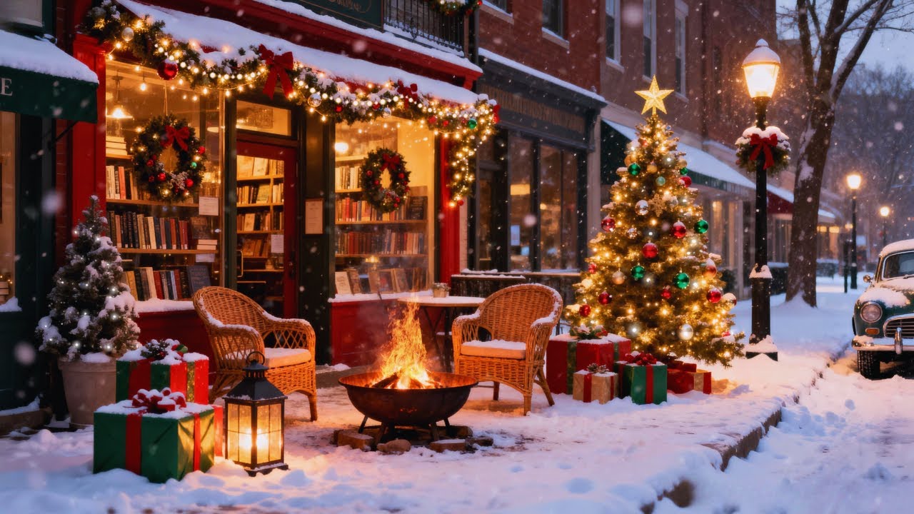 The Secret to Ultimate Winter Relaxation: A Cozy Coffee Shop with Jazz and a Fireplace S1
