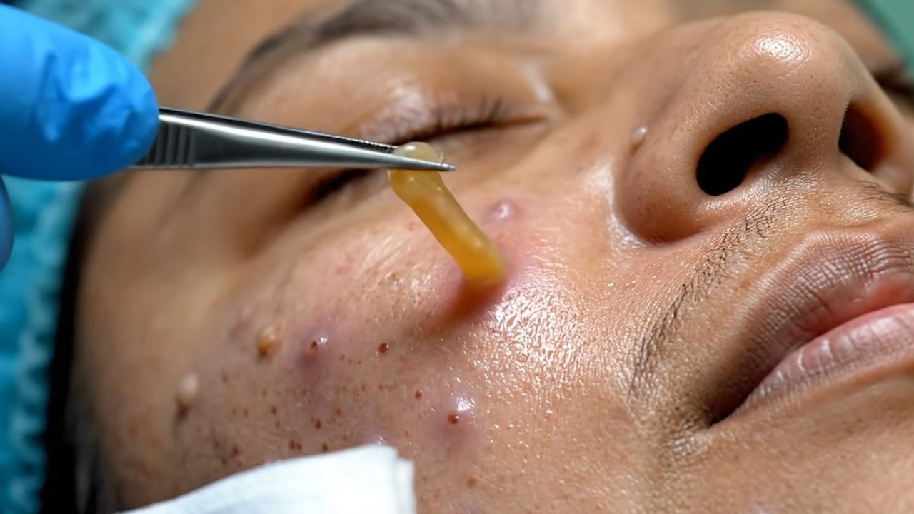 Giant Ear Blackhead Extraction | Dr. Pimple Popper&rsquo;s Most Satisfying Transformation, #1245