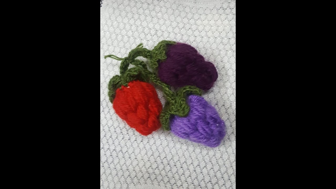 🍓🍓الفروالة وصلت 🍓🍓 _ فراوله مجسمه كروشيه سهله جدا🍓 أنغام الكروشية