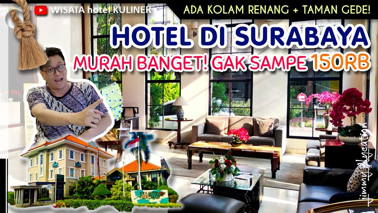 Hotel murah di Surabaya: Country Heritage | K. MANDI BATHTUB, KOLAM RENANG & TAMAN LUAS!