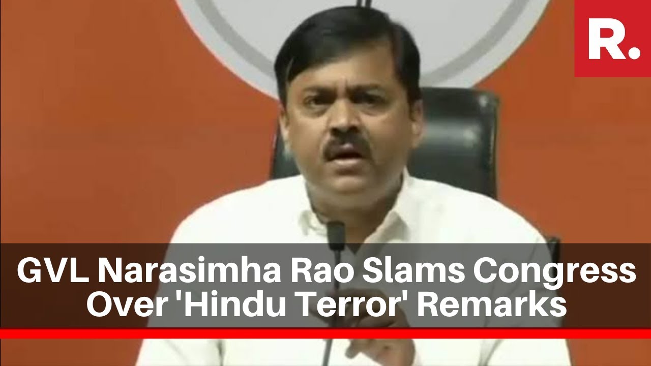 BJP MP GVL Narasimha Rao Slams Congress Over Reinvoking 'Hindu Terror' Remarks