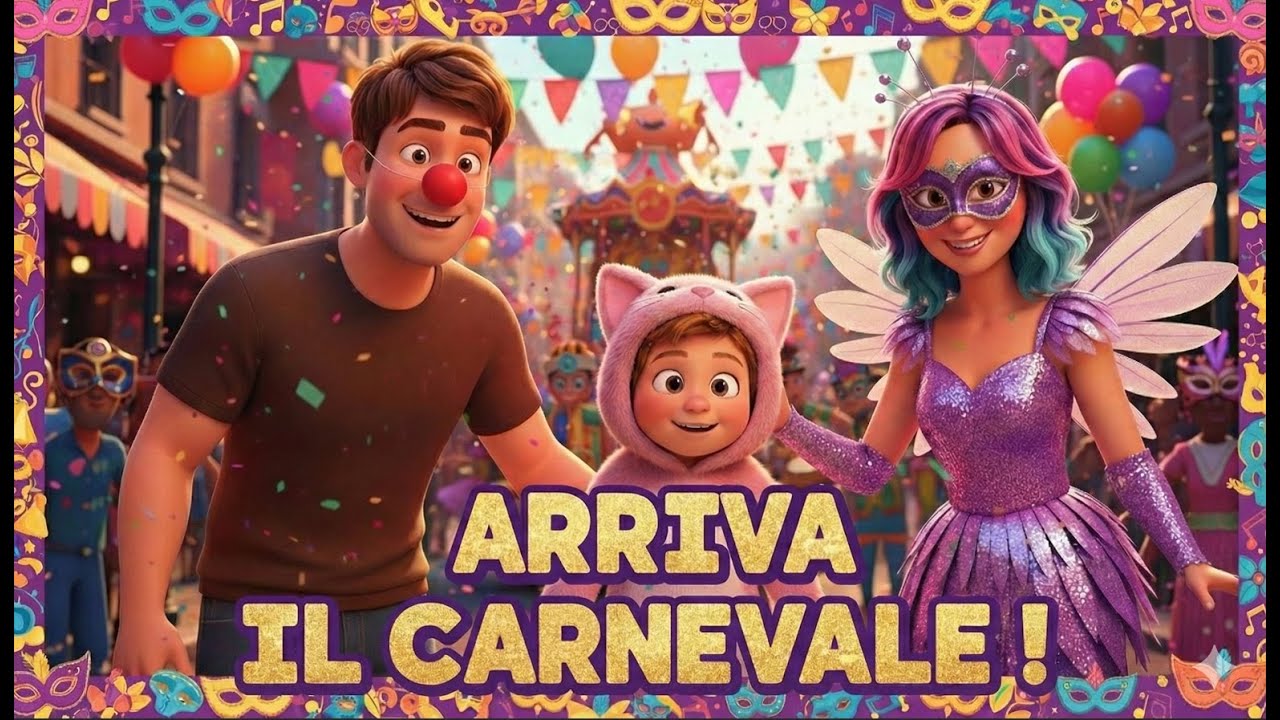 🎭 Arriva il Carnevale 🎶 Festa, Colori e Allegria per Bambini