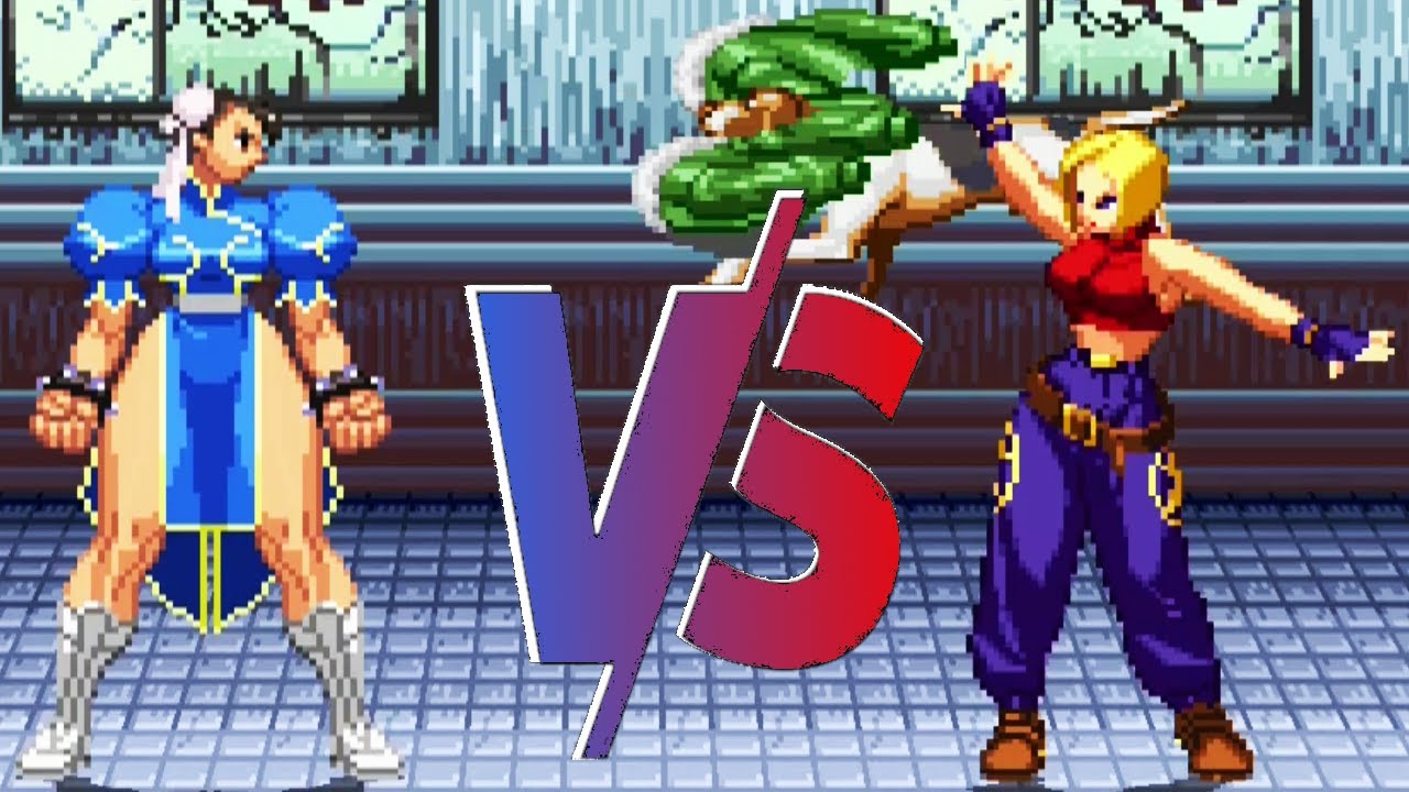 Chun-Li VS Blue Mary Mugen Street Fighter VS KOF