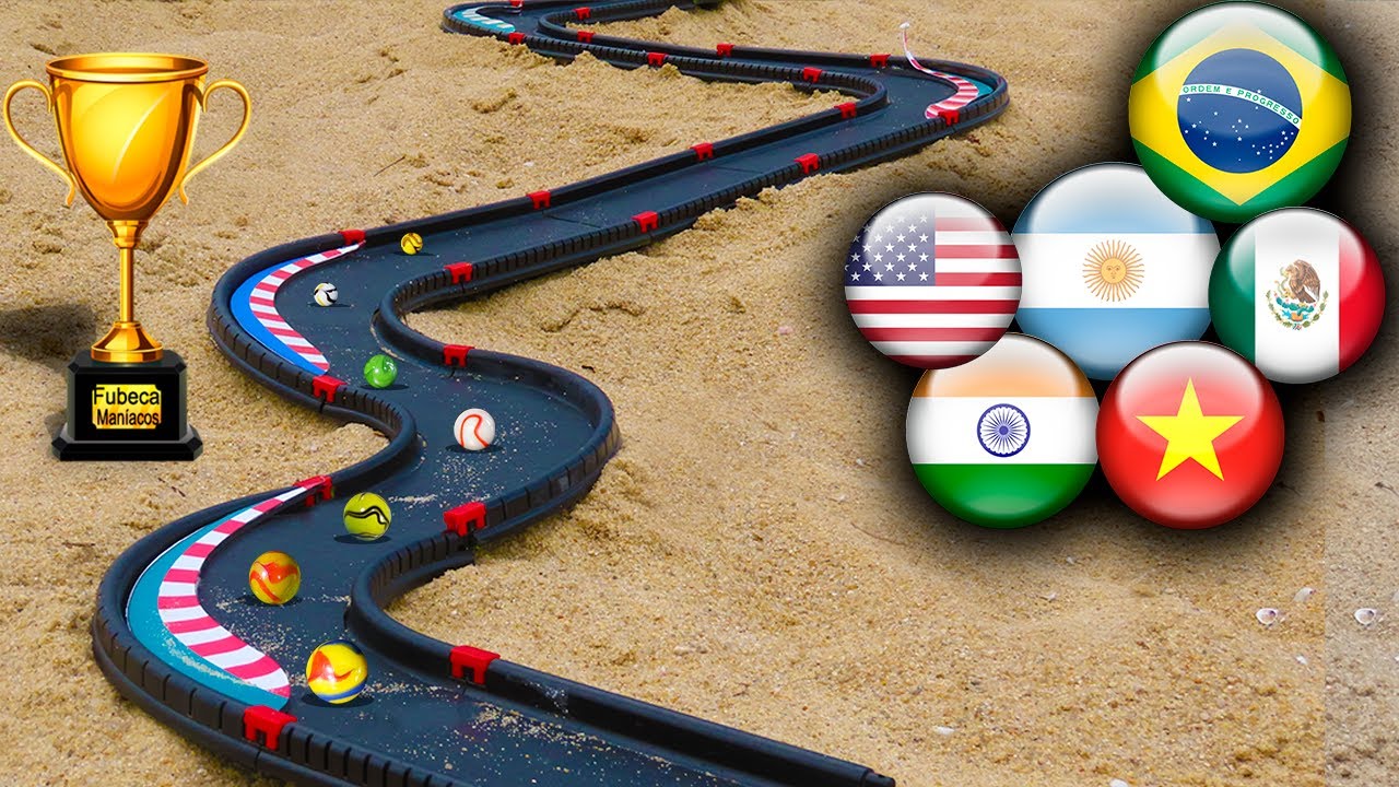 Marble Race - CORRIDA DE AREIA DE PRAIA COM BILA - COUNTRYBALLS