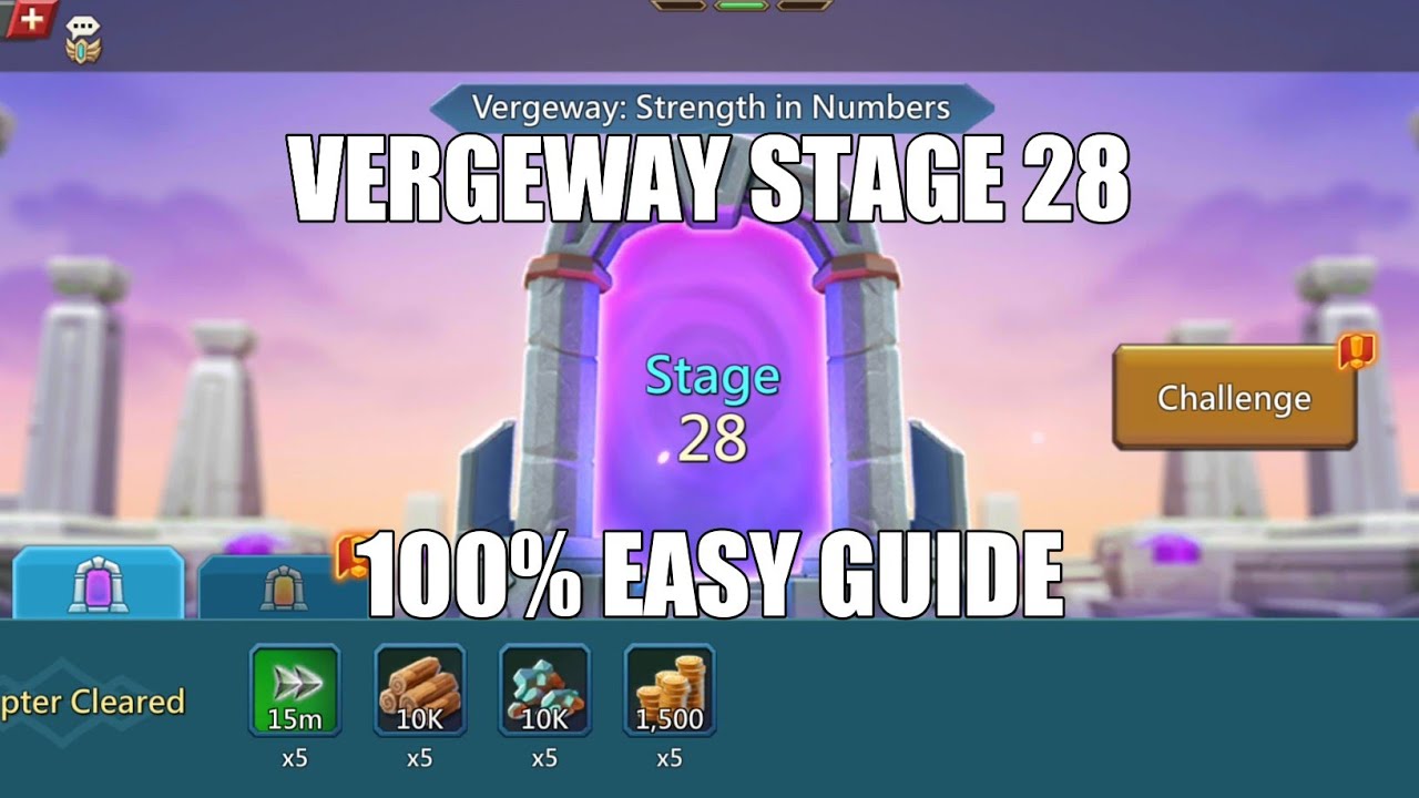 Lords mobile Vergeway Stage 28|Vergeway Strength In Numbers Stage 28 Easiest Guide