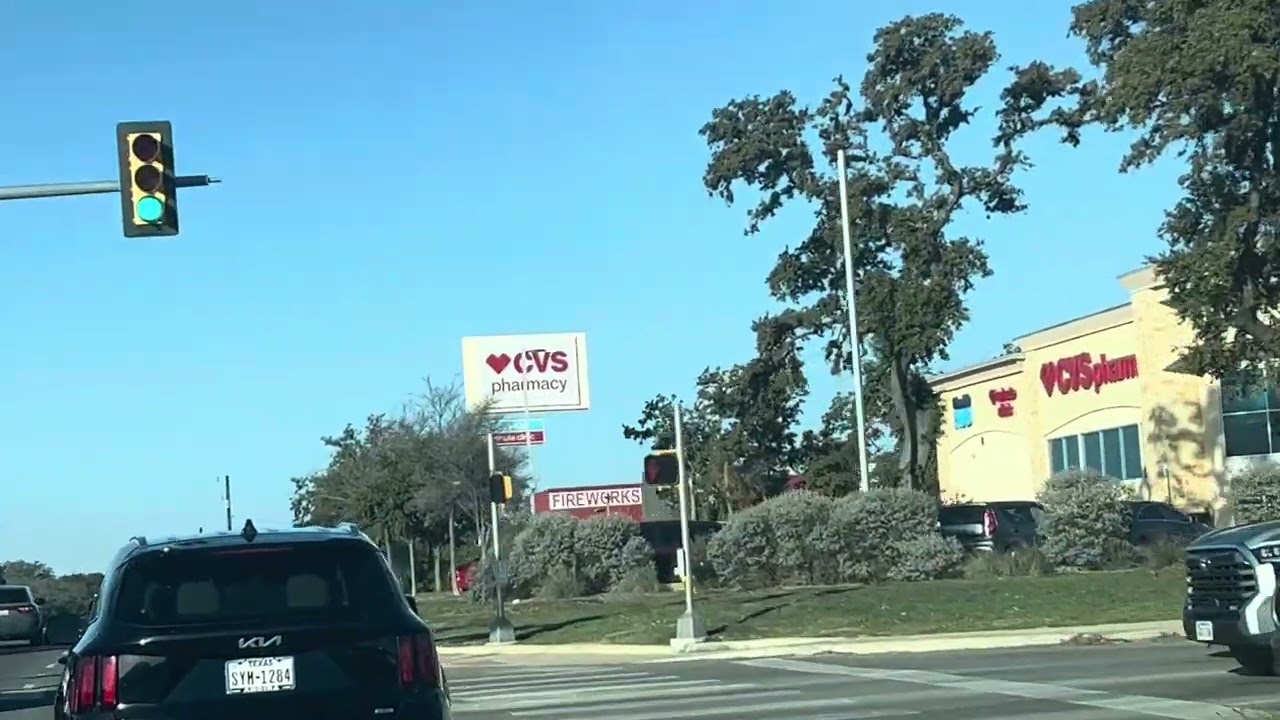 Driving to 55+ Del Webb Hill Country Retreat retirement community in San Antonio, TX