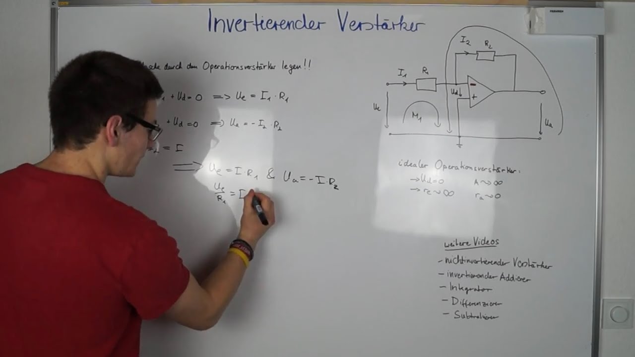 Invertierender Verstärker / Inverting amplifier | Elektrotechnik