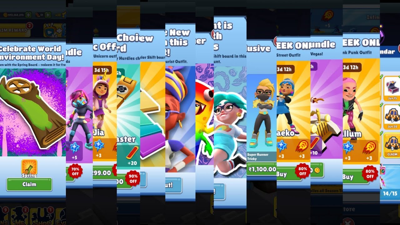 All Upcoming Bundles of Subway Surfers World Tour New York 2023 by Time Travel Pride Month Special