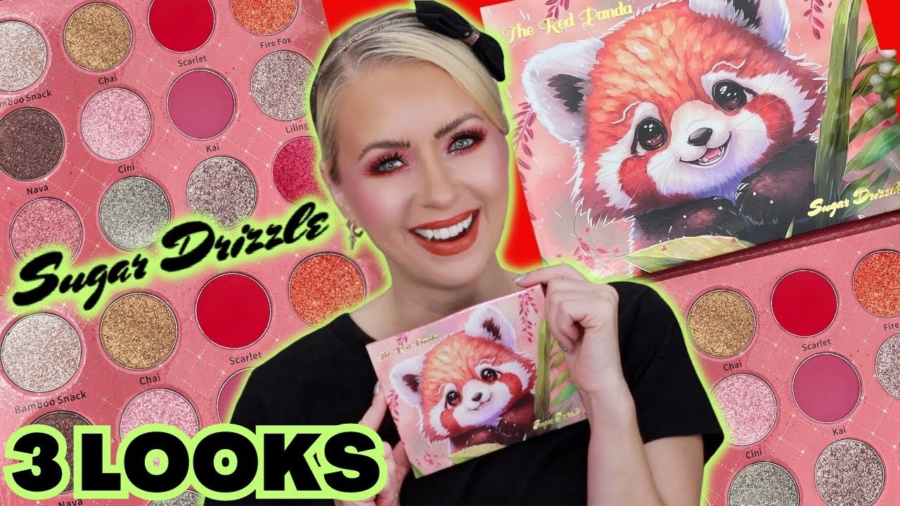 SUGAR DRIZZLE RED PANDA PALETTE Review + 3 LOOKS | Steff's Beauty Stash
