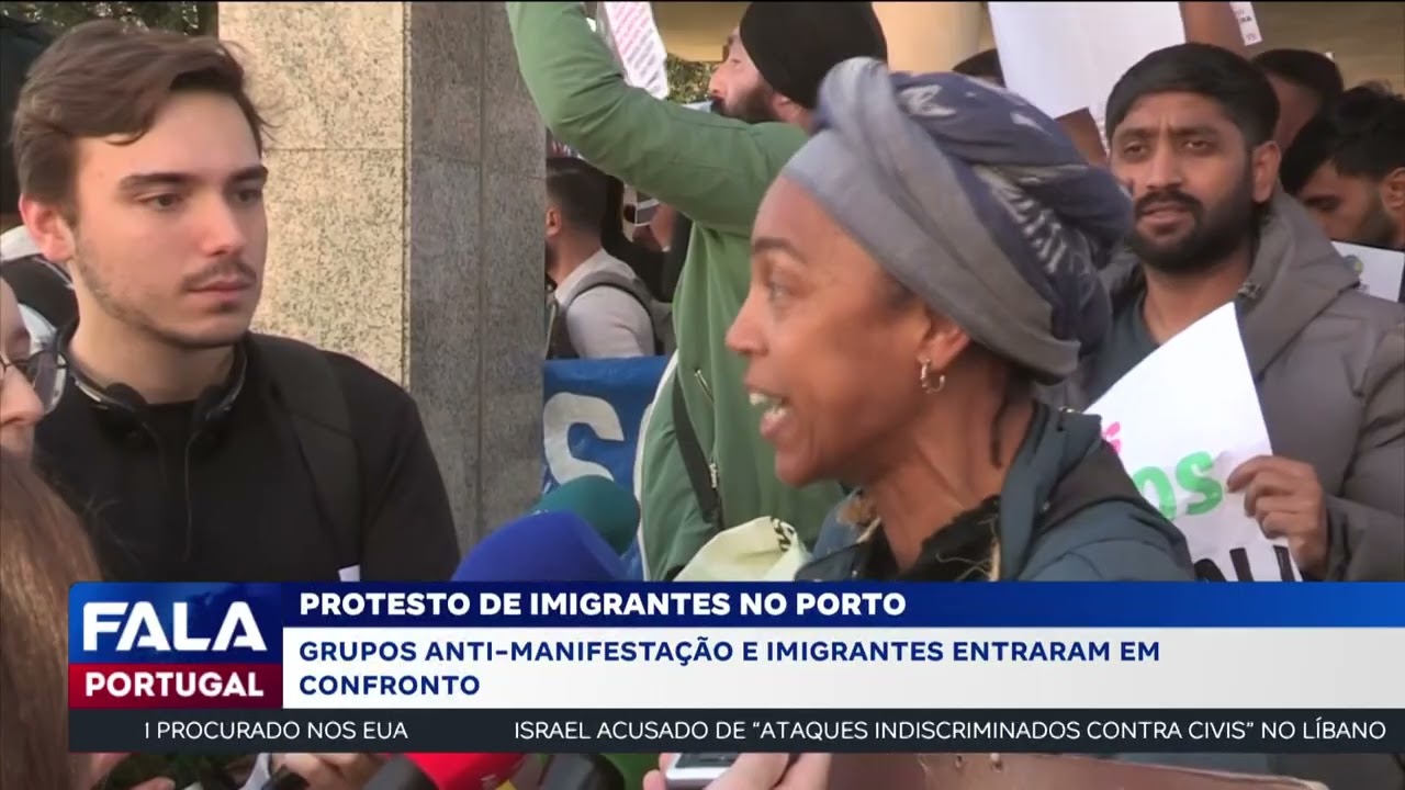 Protesto de imigrantes termina em confrontos