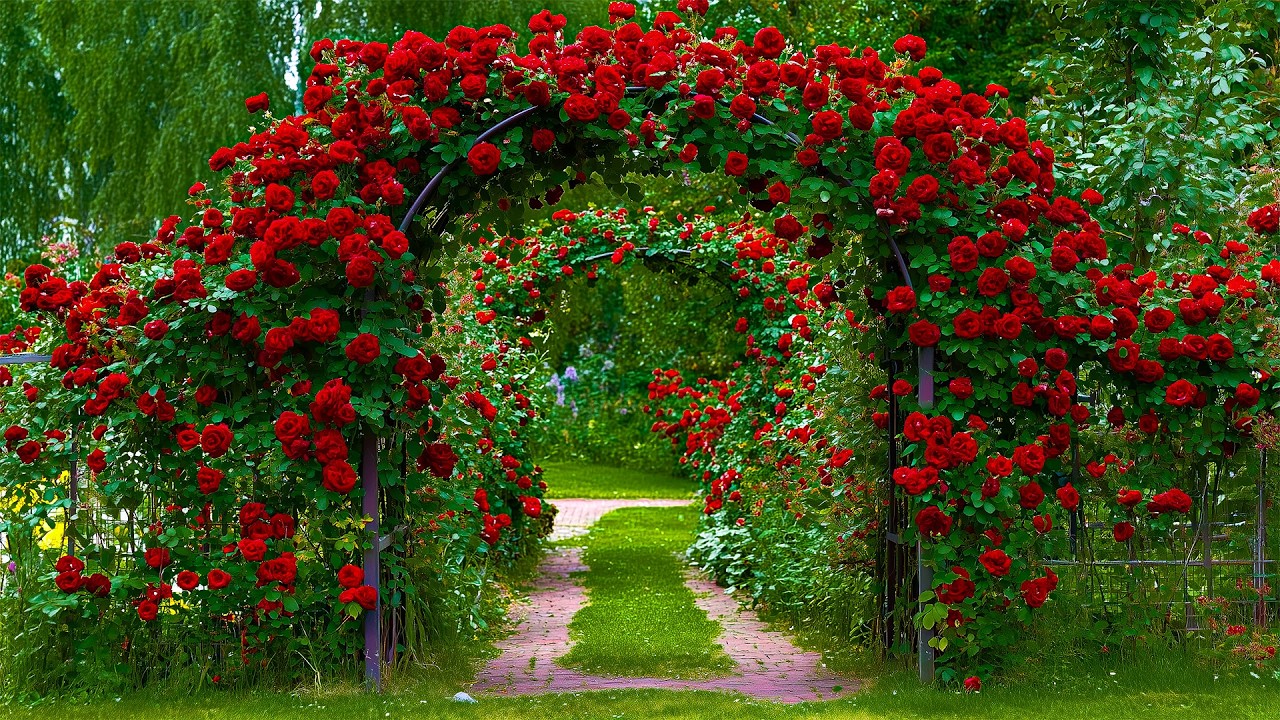 99% покоя в этом розовом саду 🌹 Прогулка по самой красивой цветочной тропе 🍀 Отдых