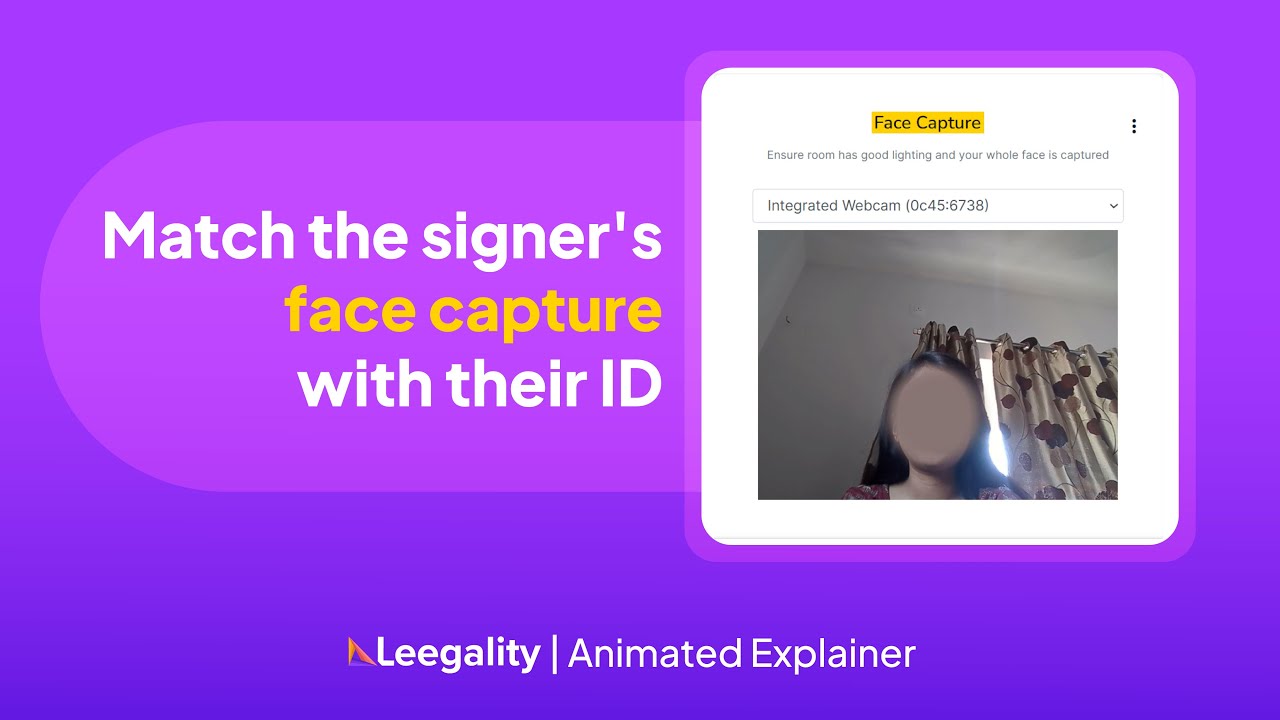 Leegality Face Match I Match signer's face against their ID