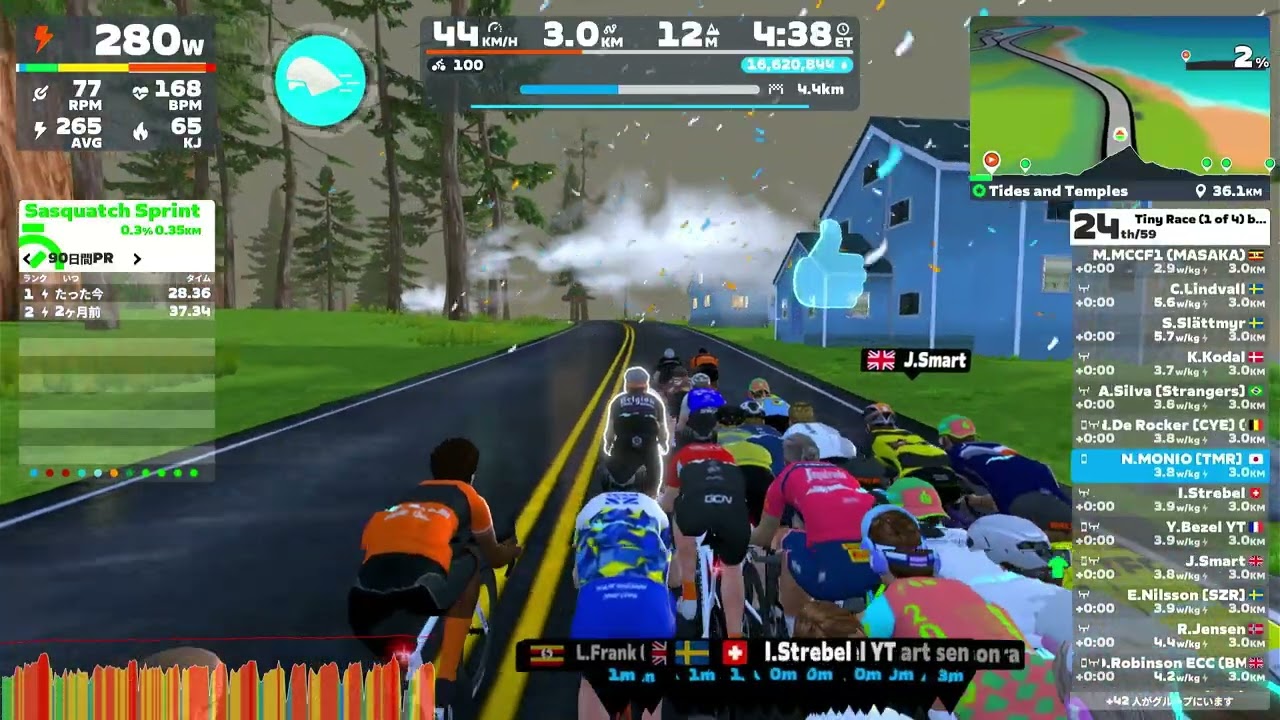 Tiny Race (1 of 4) by Zwift Insider (B) (Z1) 🗺️ Tides and Temples in Watopia