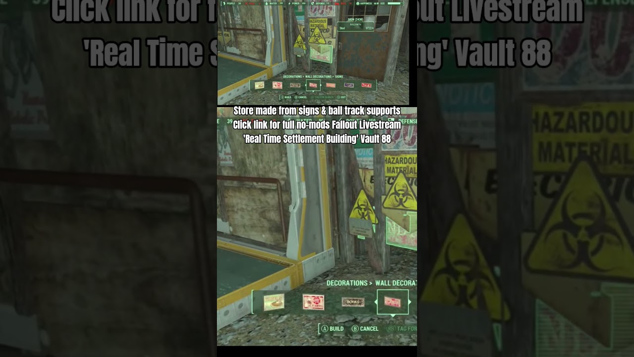 Building Structures out of Signs and Ball Track Supports 'Real Time Settlement Building no mods