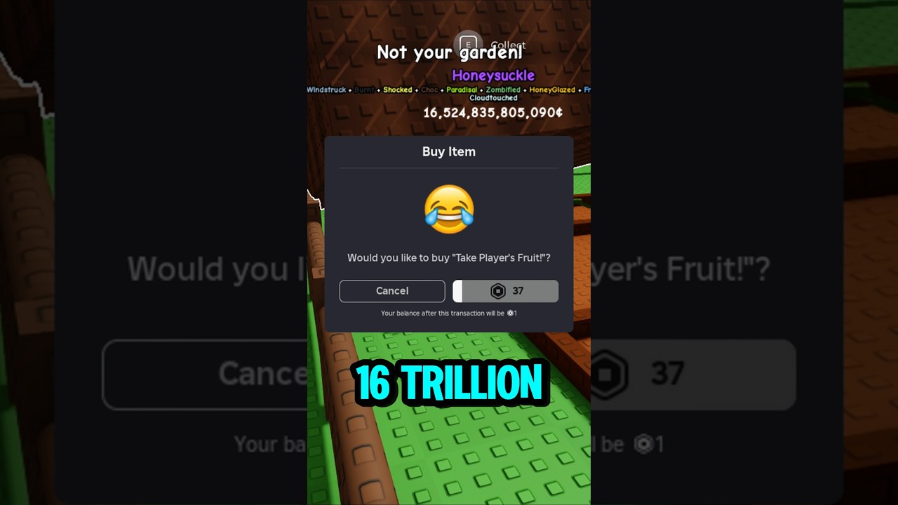 How I Turned ONE Fruit into 100T in Grow A Garden! 😂