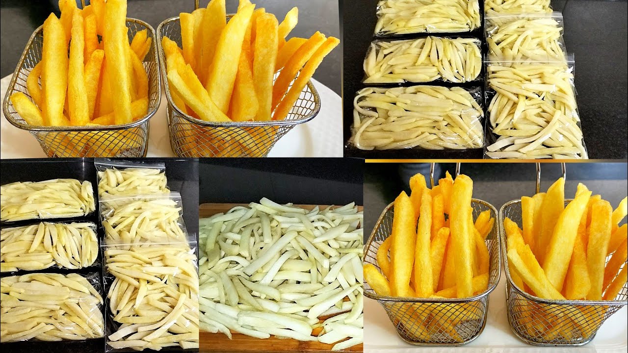 طريقة حفظ وتجميد البطاطس المقلية🥔بدون سلق بدون نشا فريت المحلات الكبرى بأنجح طريقة فهاد رمضان🌛وجديها