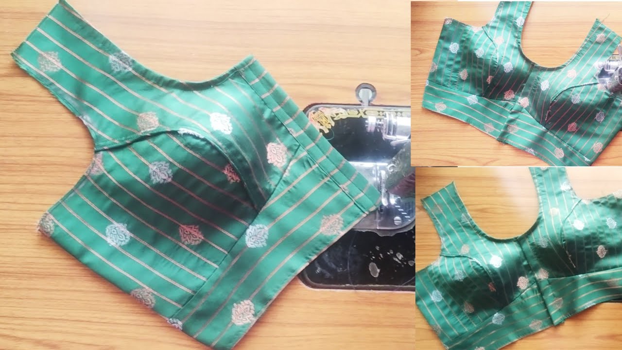 3 Piece Princess Cut Blouse||Three Piece Deep Neck Princess Cut Blouse Cutting And Stitching ||