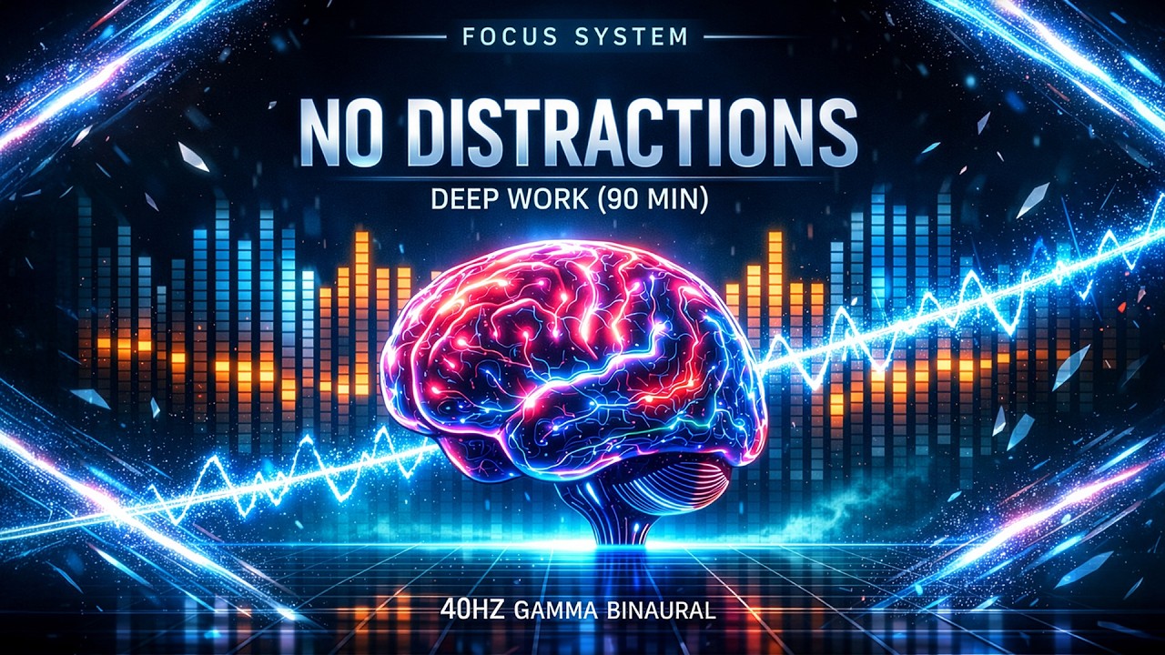 90 Minutes of Pure Focus | 40Hz Gamma Brainwave Deep Work