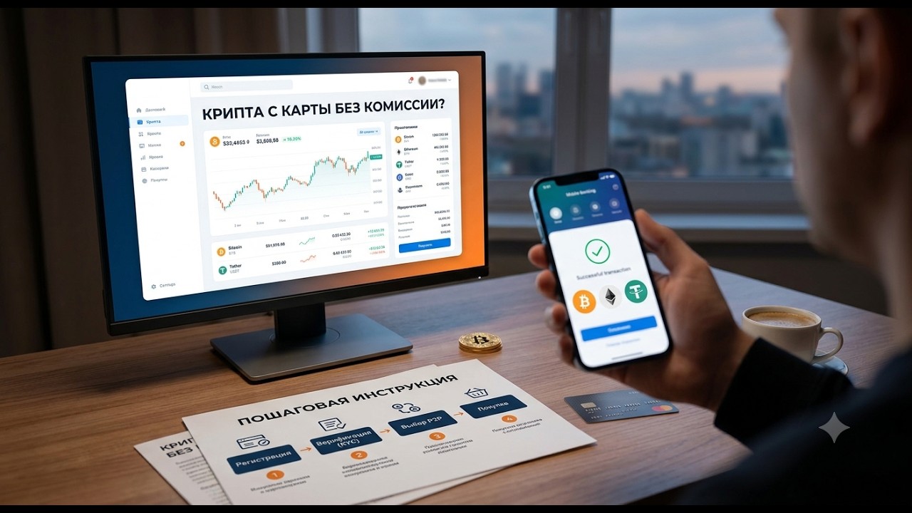 КАК КУПИТЬ КРИПТУ С КАРТЫ БЕЗ КОМИССИИ? на бирже WEEX, P2P