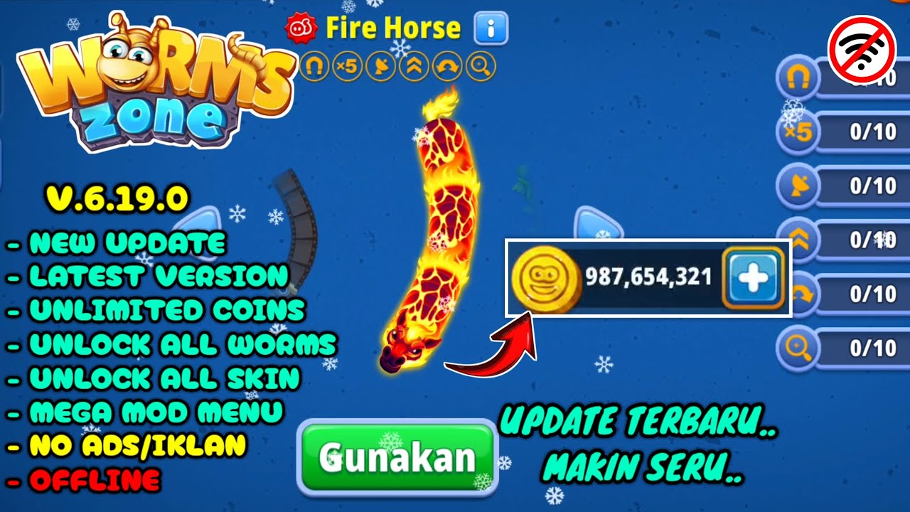 WORMS ZONE IO MOD APK v6.0.19 NEW UPDATE Unlimited Money, Unlock all skin Worms - Worms Zone