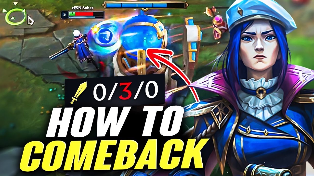The RARE Caitlyn comeback from a DISASTER early game
