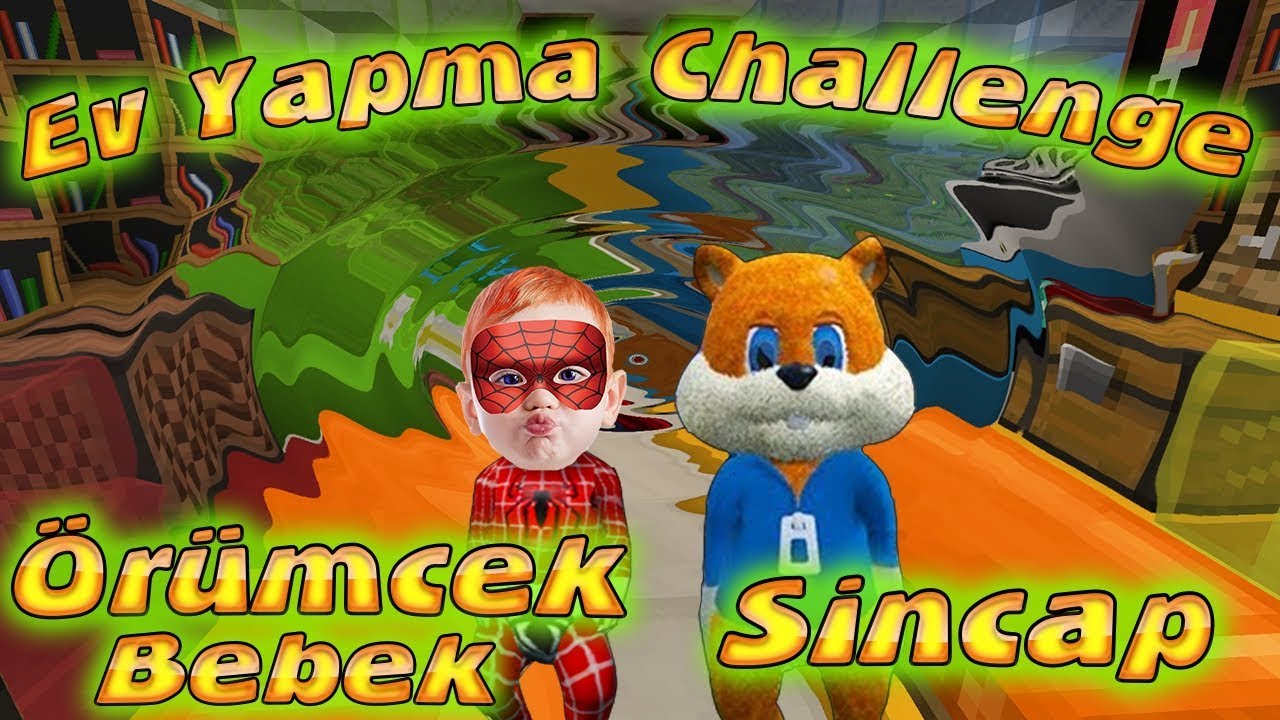 Örümcek Bebek ve Sincap Minecraft'ta Ev Yapma Yarışması Yapıyor Örümcek Çocuk  Minecraft Maceraları