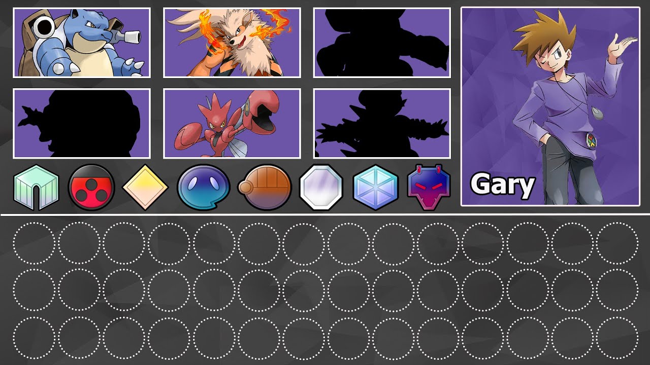 Gary Oak All Johto Pokemon