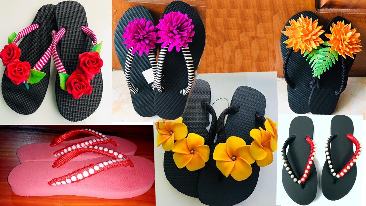 DIY Sandals for women | How to make sandals  | Slippers | DIY flip-flop Making Tutorials-02
