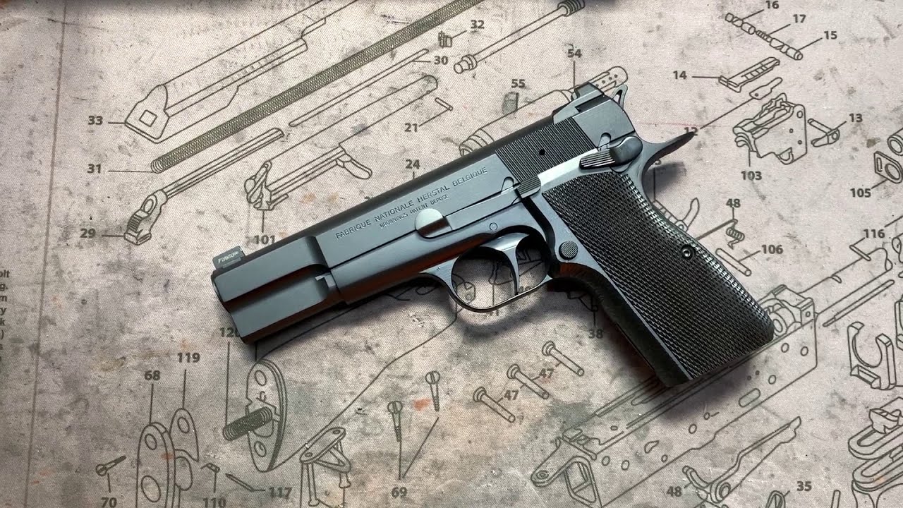 Full custom browning Hi Power with Craig Spegel Grips