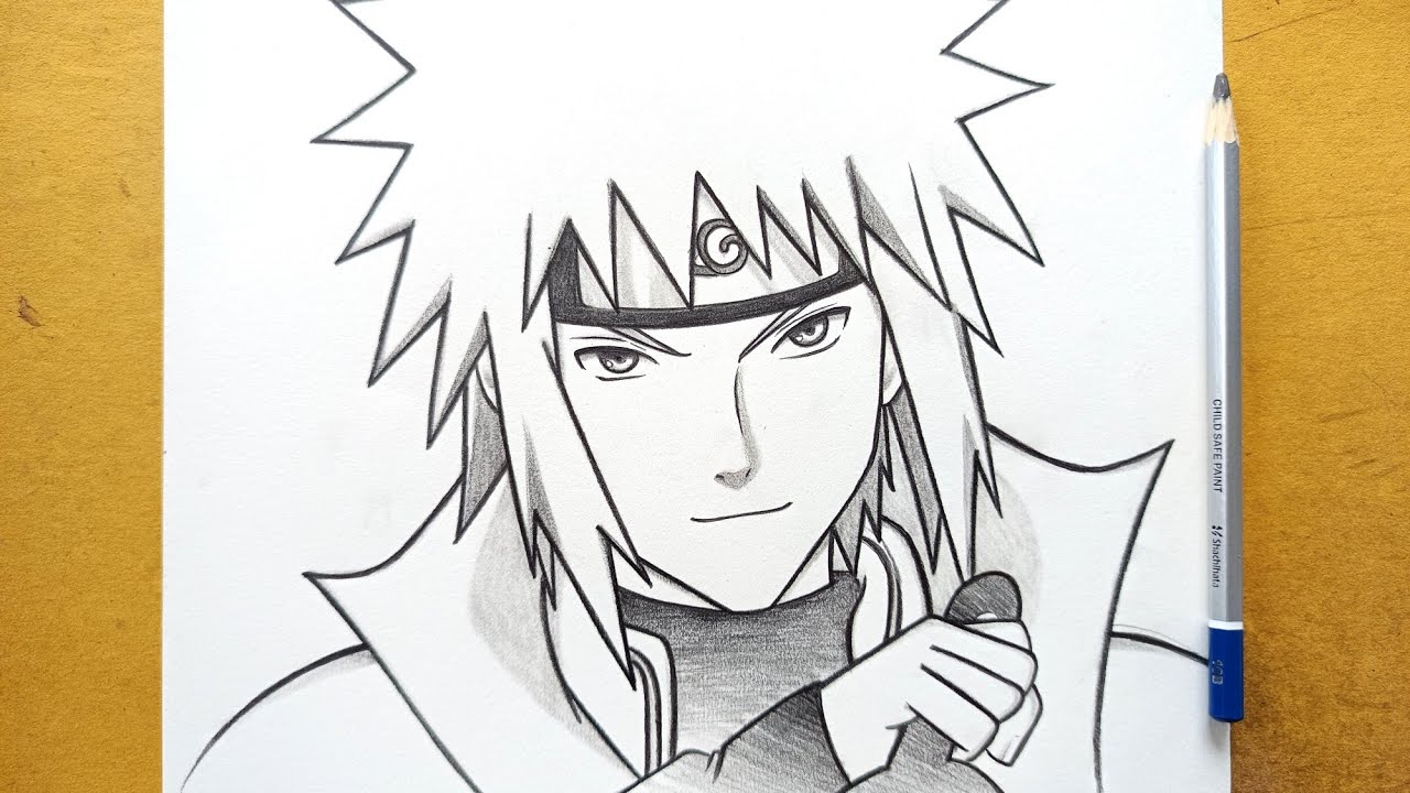 How to draw Minato Namikaze step by step for beginners || Easy drawing for beginners