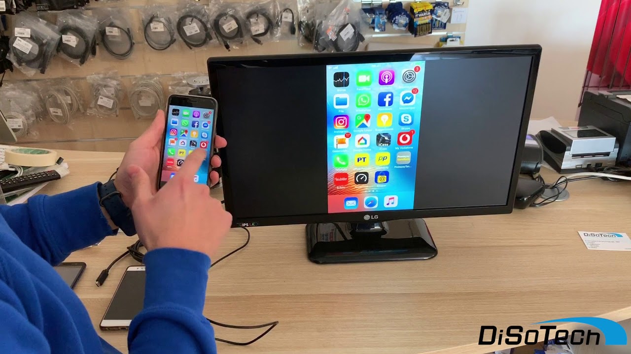 Adattatore da Micro USB Samsung, iPhone, Huawei ad HDMI o Scart - Disotech