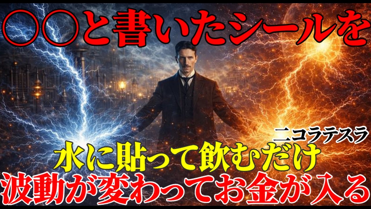 【二コラ・テスラ】水に○○と書いて貼ると、波動が変わってお金が入る。｜周波数｜名言｜偉人｜成功哲学｜人生