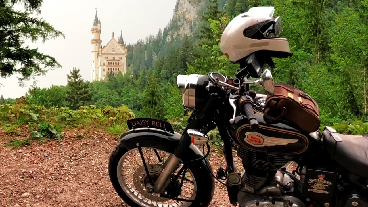 Royal Enfield Bullet 500 tour of Europe | A rainy trip to Neuschwanstein Castle