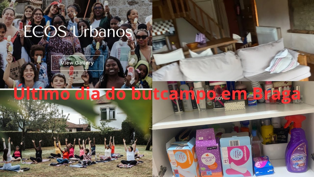 Fizemos yoga + pausa teatral + tour pela nossa casa + organização do armário da casa de banho…