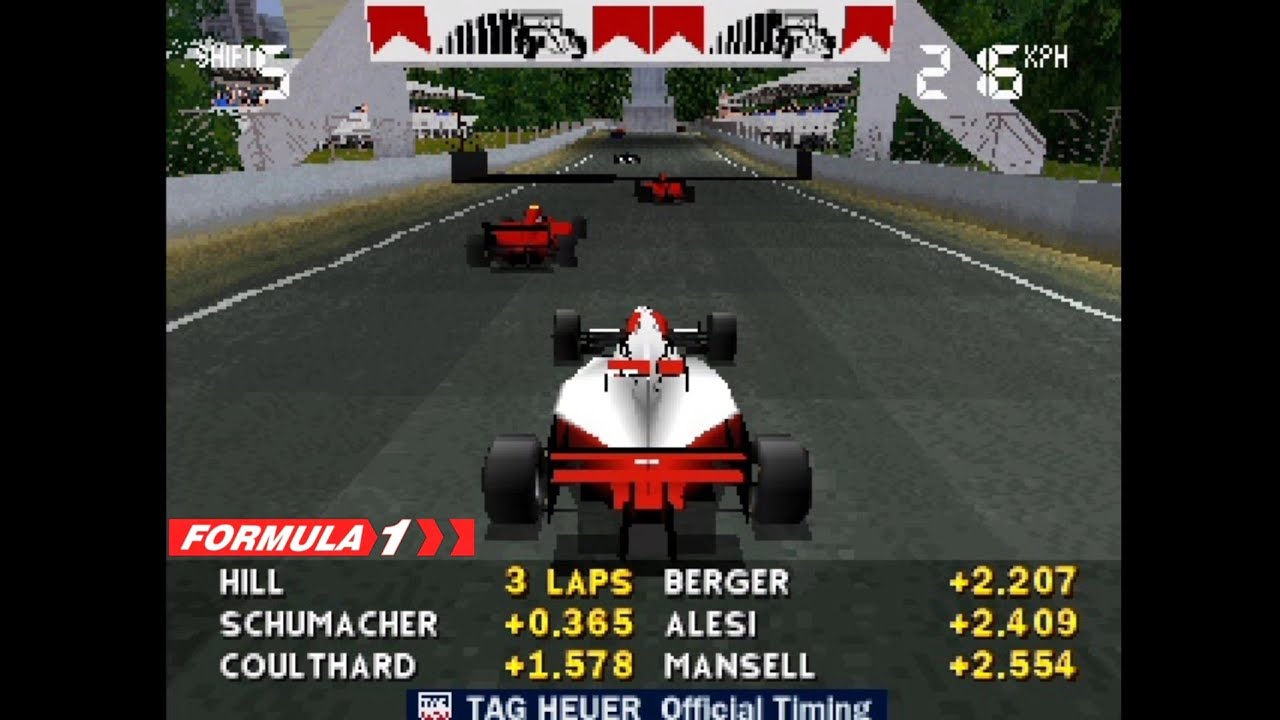 Formula 1 - PS1 Gameplay