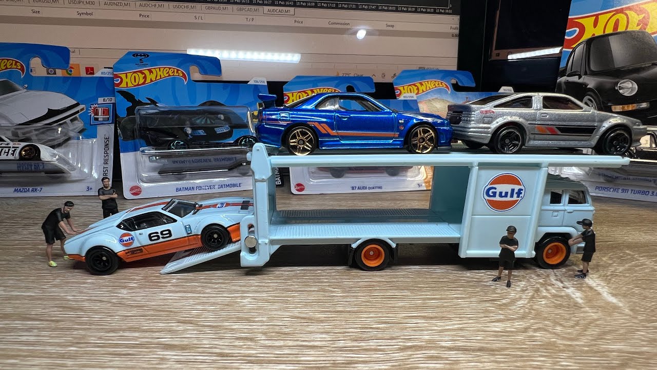 Hot Wheels Car Culture Gulf Team Transport De Tomaso Pantera Gruppo 4 Second Story Lorry