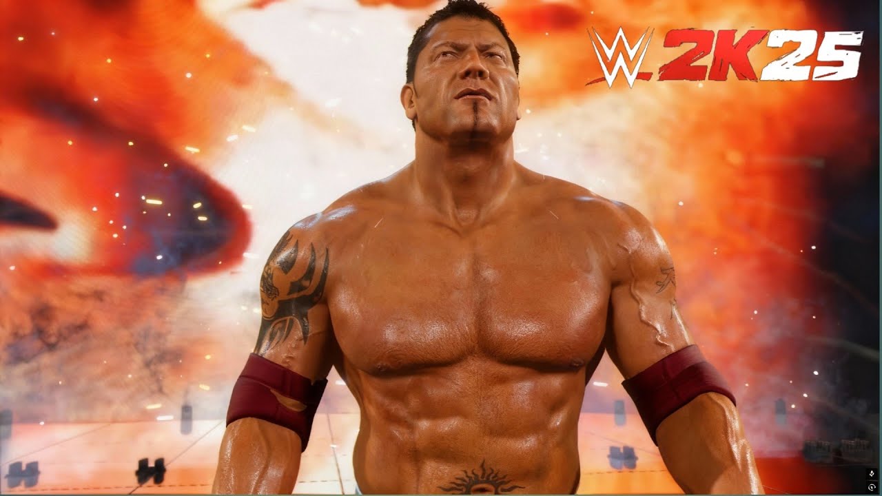 Batista 2003–2005: «Безжалостная агрессия» с ретро-темой выхода | Новые моды для ПК WWE 2K25