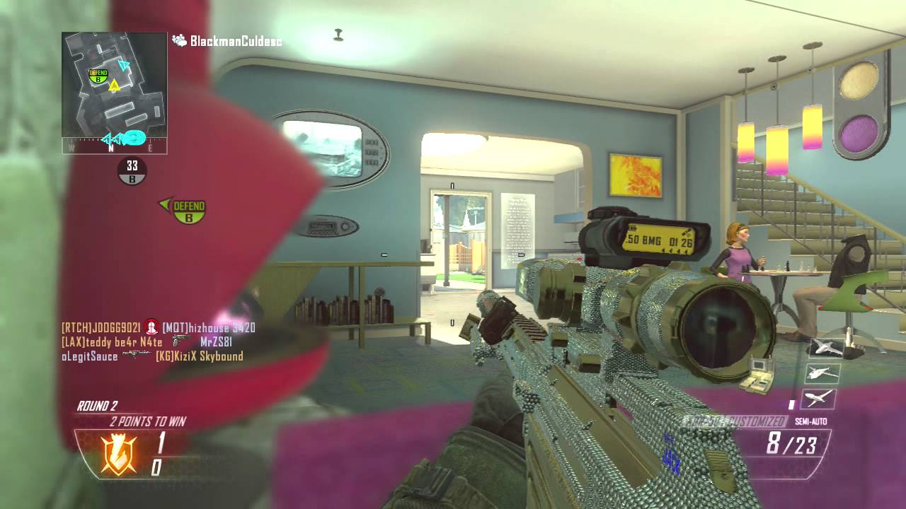 Black Ops 2 diamond XPR 50 68 kills quickscoping