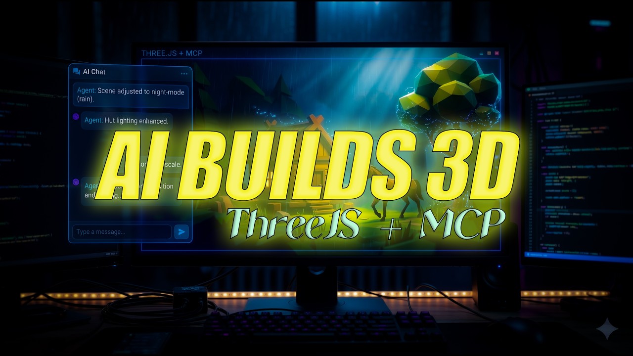 AI Agent Building 3D Scene (Three.js + MCP)