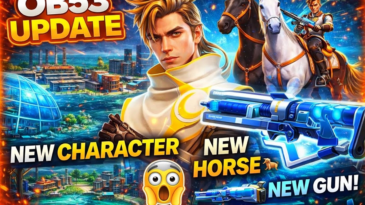 Free Fire OB53 Update 😱പുതിയ Character Ray 🔥Horse Vehicle 🐎Hydro Blaster Gun 🔫Bermuda map മാറ്റങ്ങൾ 