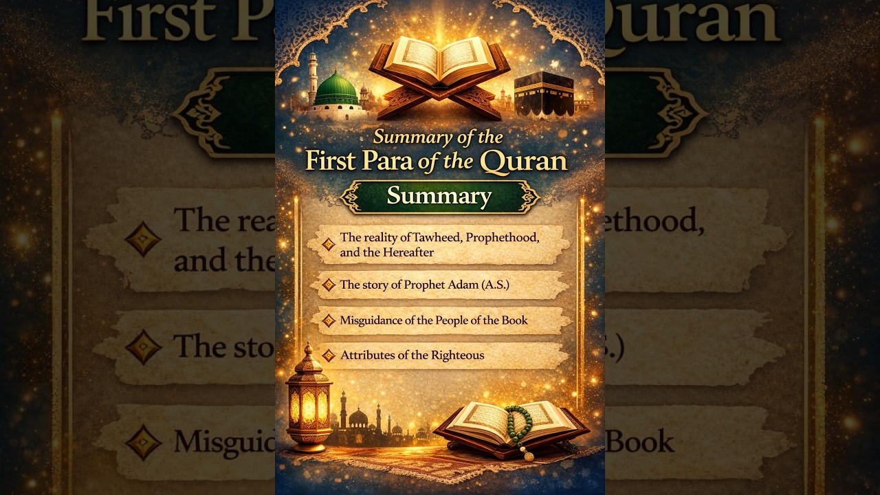 خلاصہ القرآن پارہ 1 | قرآن مجید کا آسان خلاصہ | Mufti Abid Saeed Madani